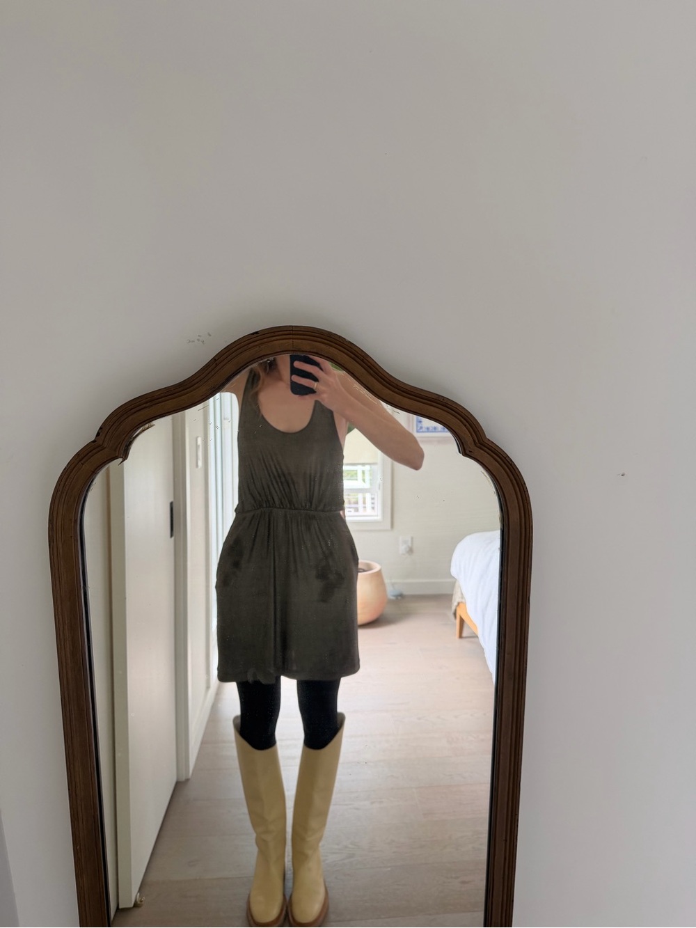 Alexander Wang Vintage Metallic Grey/Gold/Green Dress